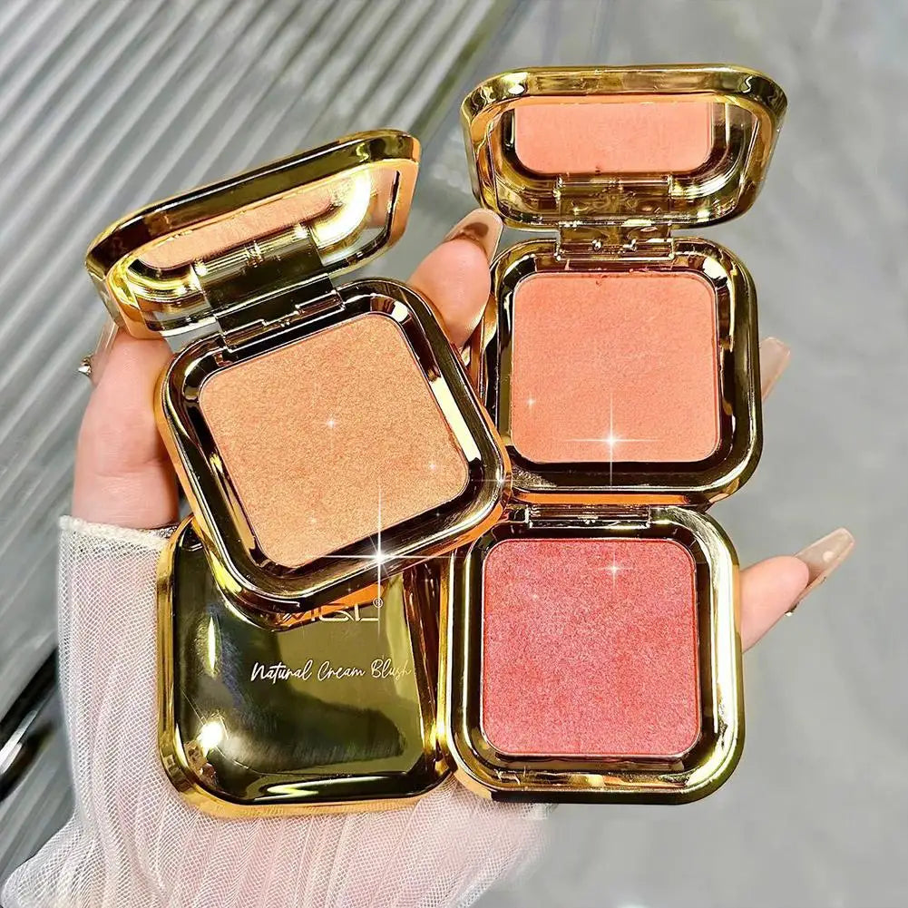 Peach Kiss 3D blush cream rouge Matte pearlescent Blusher Natural and lasting Color rendering Facial contour eyeshadow