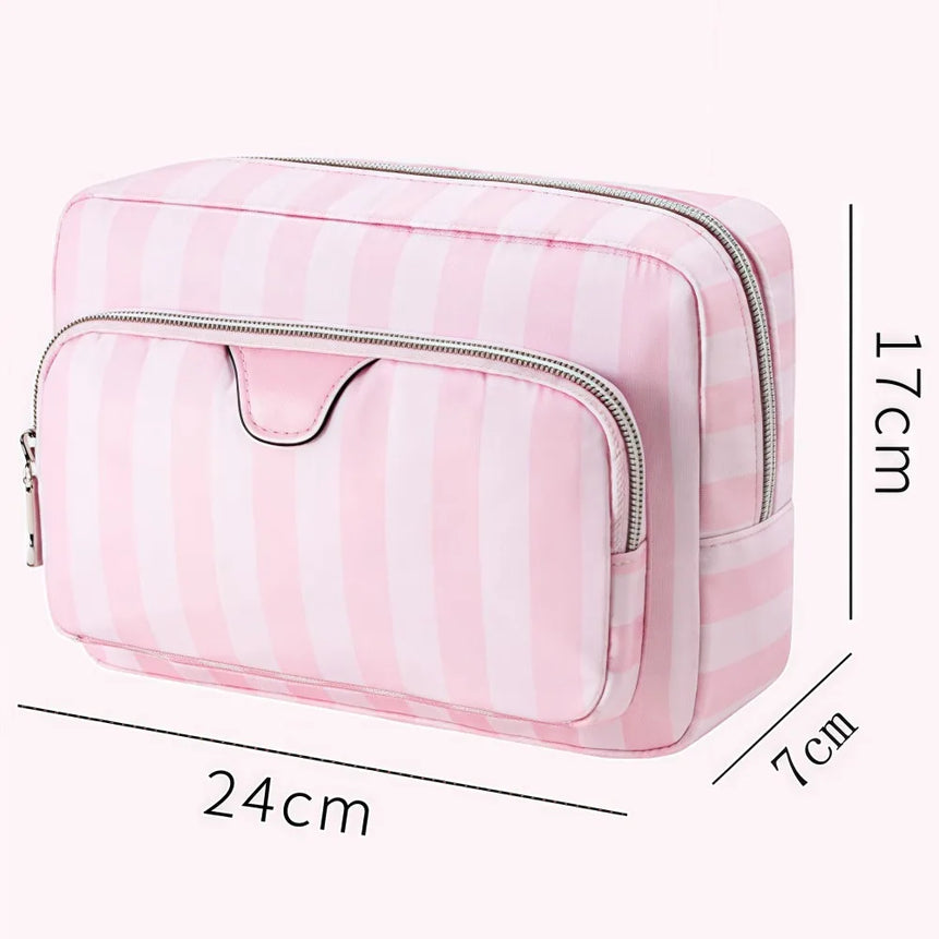 Large Capacity Handheld Makeup Bag Portable Oxford Cloth Cosmetic Storage Bag Travel Design Minimalist Style Wash Bags