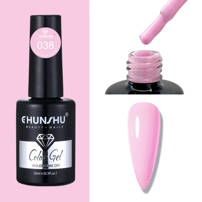 CHUNSHU 10ml Gel Nail Polish Soak Off Semi-Permanent Varnish Professional Salon UV LED Nails Art Gel No Smell All Seasons Colors