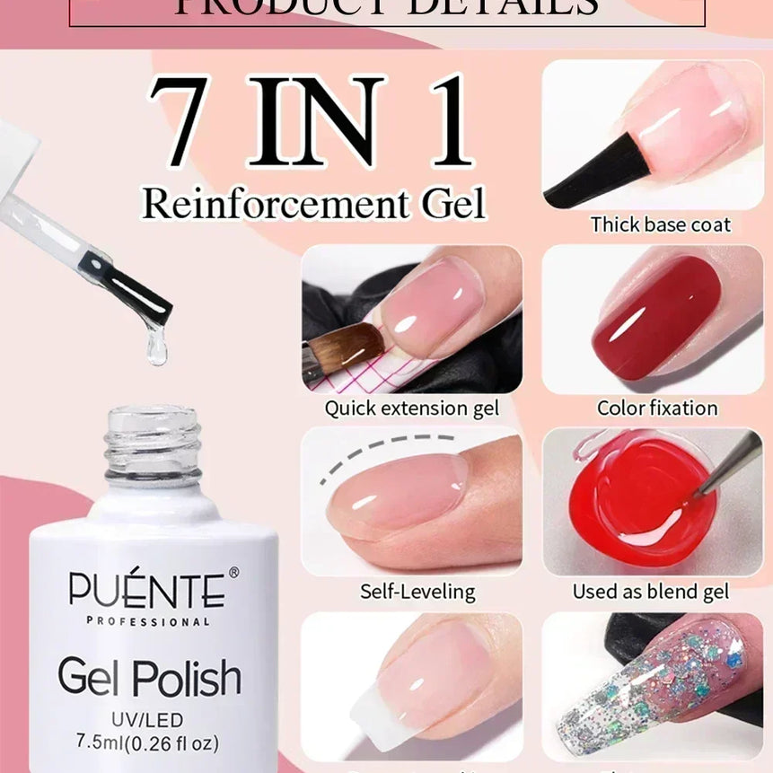 PUENTE 7.5ML Vibrant Blue Cat Eye Gel Nail Polish High Glossy Long-Lasting Soak Off UV Semi-Permanent Nail Art Varnish Manicure