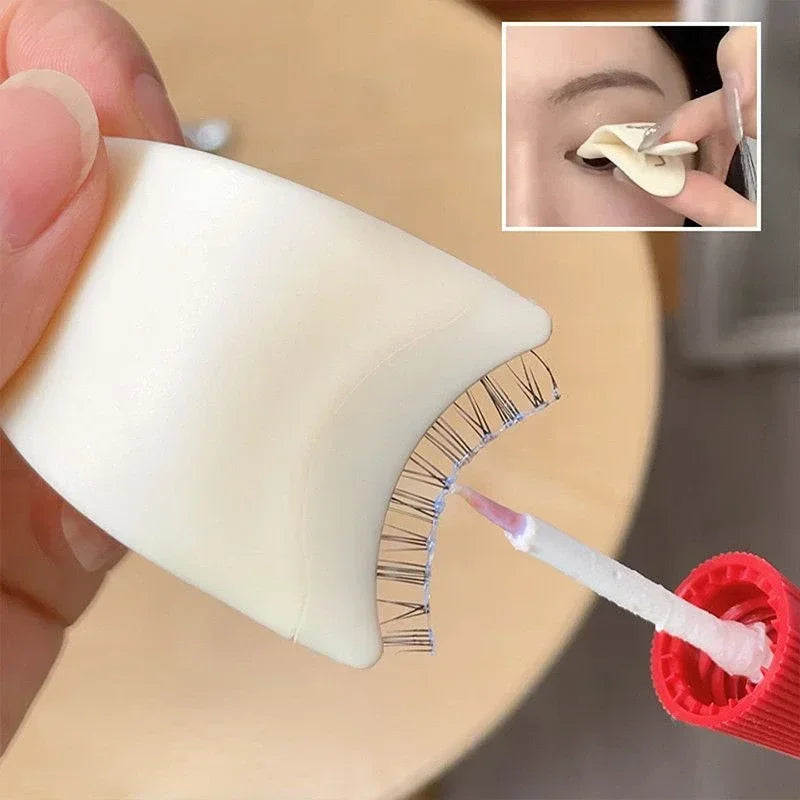 False Eyelash Aid Beauty and Makeup tools Plastic Eyelash Curler Novice adhesive false eyelash tool tweezers subclip