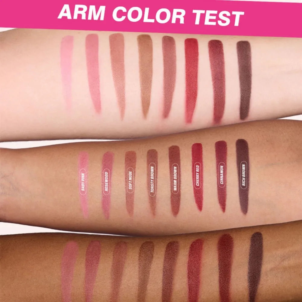 Velvet Brown Lip Liner Pencil Nude Matte Waterproof Non-stick Cup Cherry Red Lip Liner Lip Contour Pen Lipstick Makeup For Woman