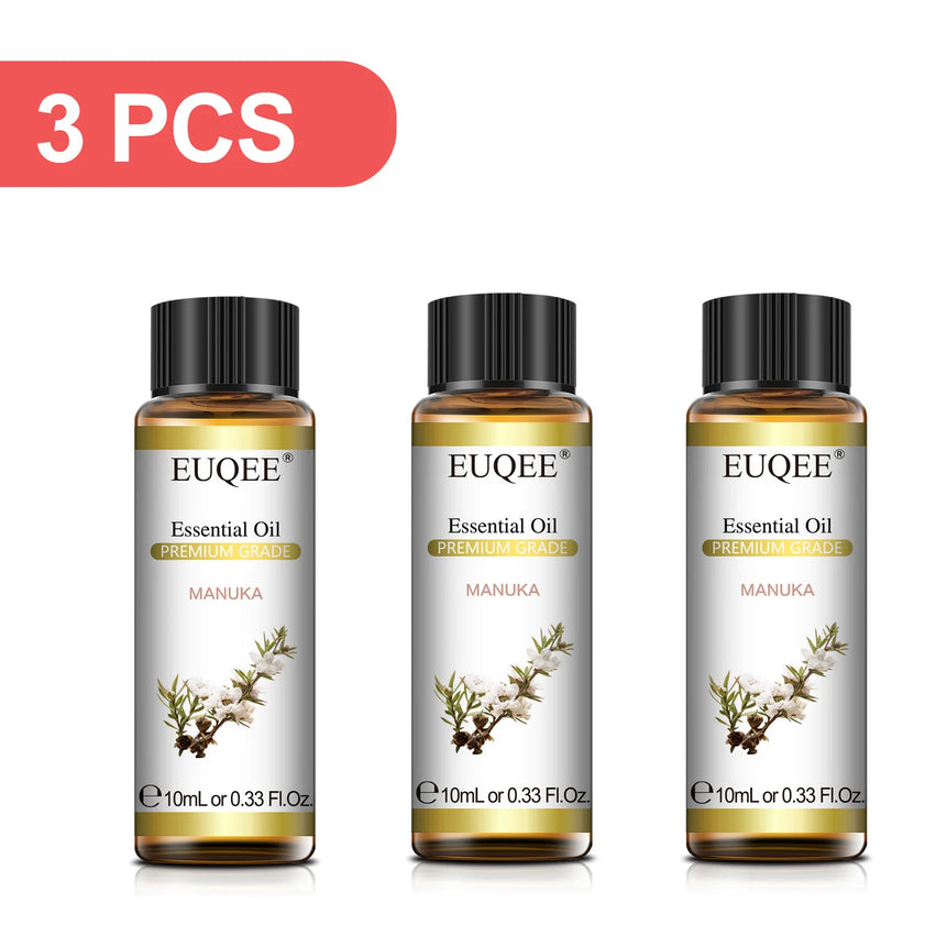 EUQEE 3PCS 10ml Pure Plant Essential Aromatherapy Oils Sandalwood Cedarwood Citronella Cinnamon Aroma for Humidifiers Diffusers