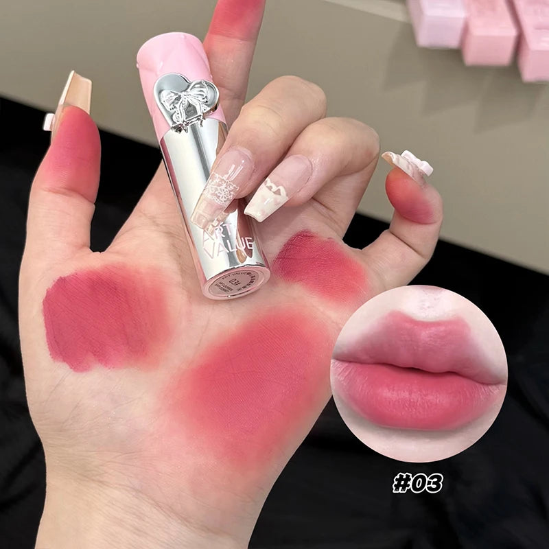 Red Tone Lip Glaze Matte Velvet Lipstick ART VALUE Long-lasting Whitening Non-fading Non-stick Cup Lip Cream Lip Mud