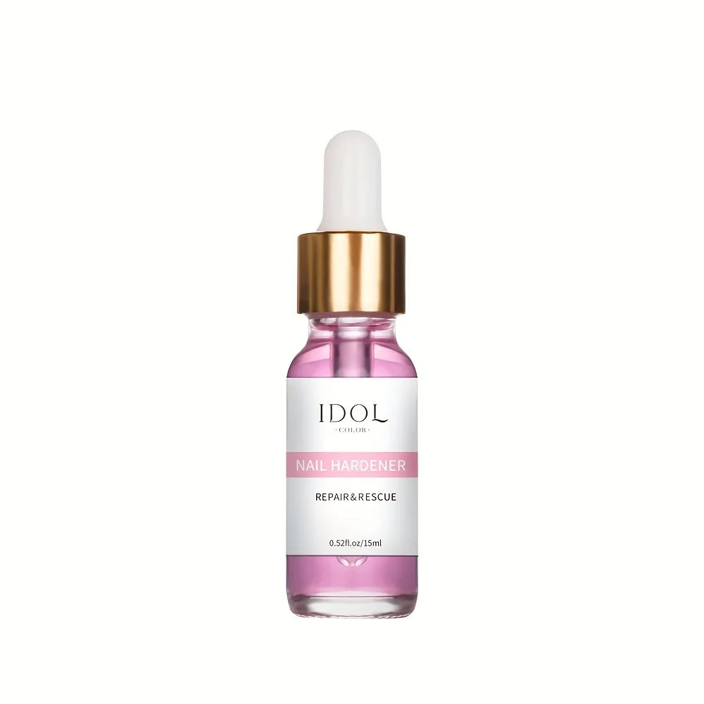 IDOL COLOR Nail Hardener, Repairs and Nourishes Damaged Nails, Enhances Nail Shine, Hardness and Toughness, 0.51 FL Oz