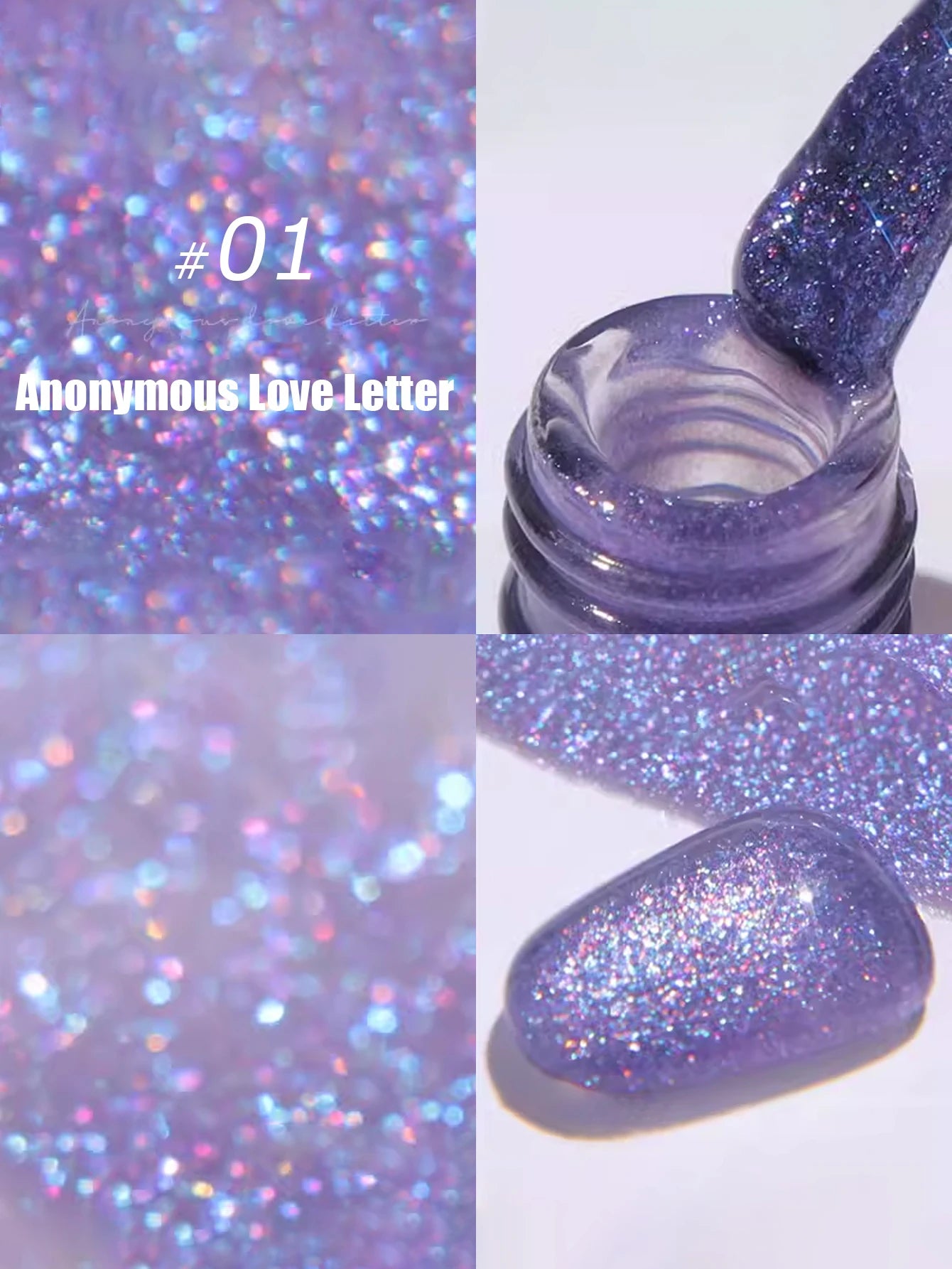 MIANEL1-12pcs 12ML Pink Blue White Green Series With Explosive Glitter Gel Nail Polish, Popular Yun Brocade Diamond Gel Polish