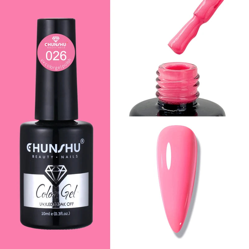 CHUNSHU 10ml Gel Nail Polish Soak Off Semi-Permanent Varnish Professional Salon UV LED Nails Art Gel No Smell All Seasons Colors