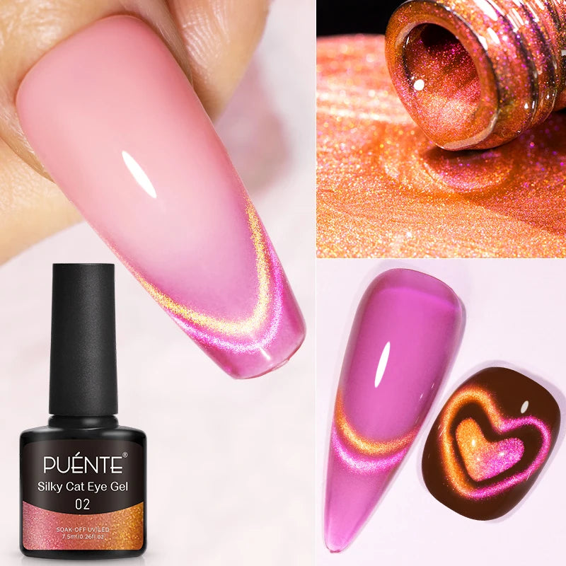 PUENTE Sparkle Platinum Gel Nail Polish 5ML Shiny Gold Silver Glitter Painting Gel Drawing Semi Permanent Varnish For Manicure