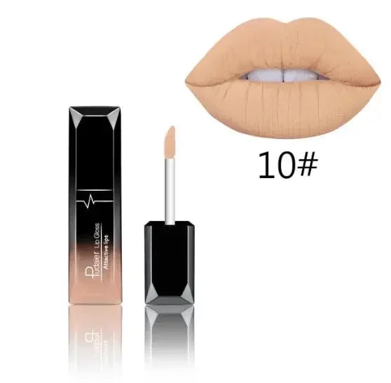 Matte Lips Makeup Waterproof lipgloss  Velvet liquid matte lipstick Long Lasting  Nude Lip Gloss Cosmetics P1201#