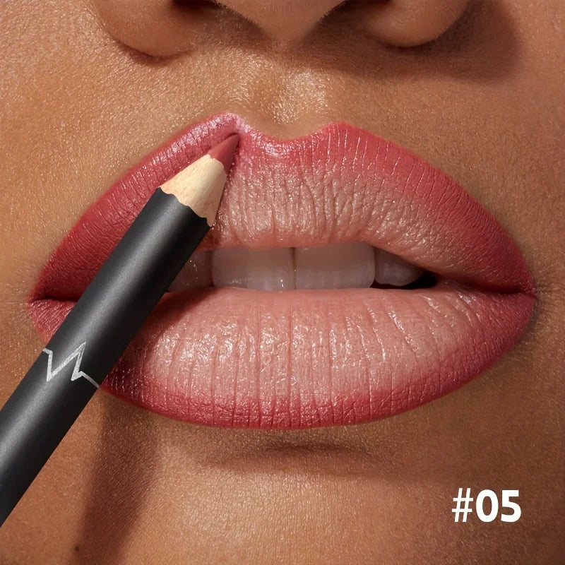 Waterproof Matte Lipliner Pencil Red Contour Tint Lipstick Long Lasting Non-stick Moisturizing Lips Makeup