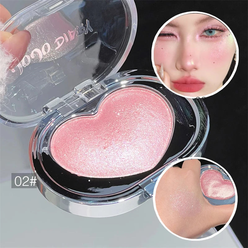 Diamond Sparkle Highlighter Cream Monochrome Shimmer Pearl White Pink Gold Face Contour Brighten Makeup Clear Glitter Highlight