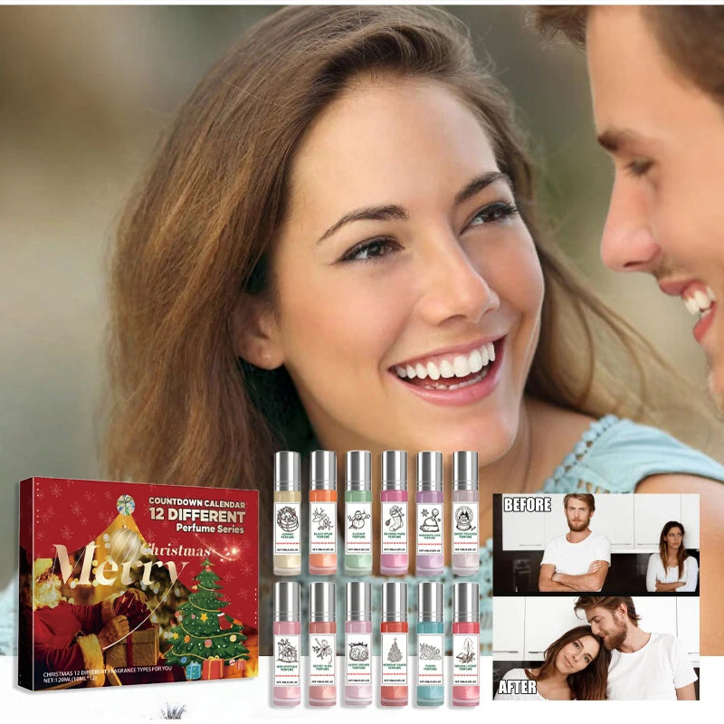 Christmas Perfume Gift Set 12pcs Different Scents Pheromone Eau De Toilette Long-lasting Christmas Gift For Friends Perfume Gift
