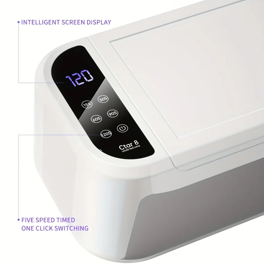 [US Plug]XEIJAYI 1pc LED Hand Pillow Light Therapy Lamp UV Glue Dryer, Fast Nail Dryer Nail Polish Curing UV Lamp With 5 Timers