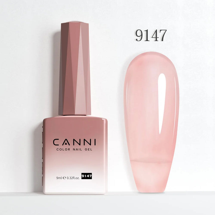 CANNI 9ml Nail Gel Polish HEMA TPO FREE Transparent Jelly Color Nude Pink French SoakOff UV LED Varnish Lacquer Milky White DIY