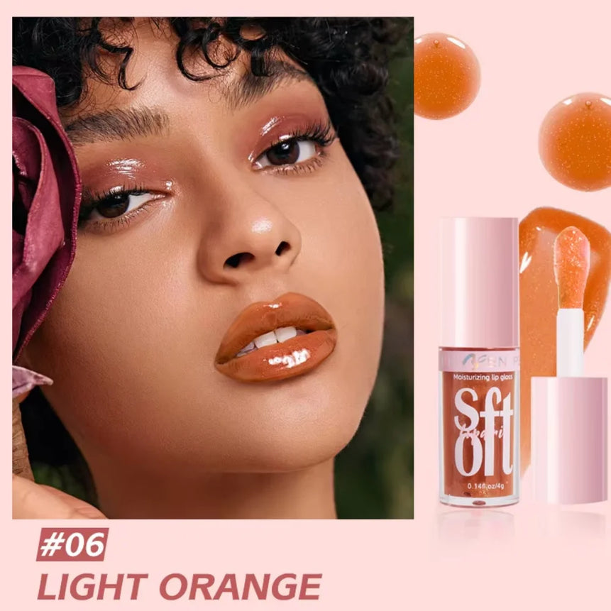 6PCS Moisturizing Lip Gloss Transparent Lip Oil Hydrating Lip Glaze Lip Plumper Hydrating Make Up Liquid Lipstick Lips Cosmetics