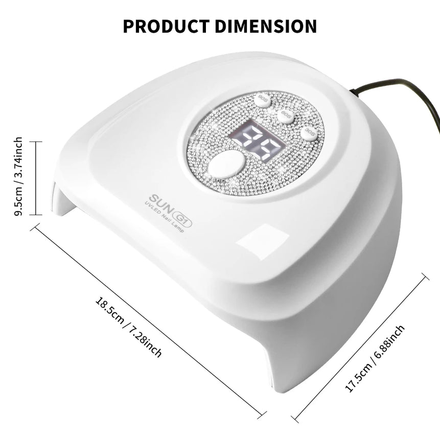 SUN G1 Professional UV Nail Dryer 24 LED Nail Lamp with Auto Sensor Suitable for Drying Cure Gel Nail Polish Nail Salon Tool