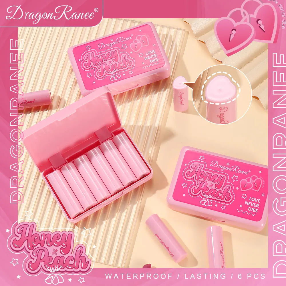 Matte Lipstick Set Non-Stick Cup Easy to Color Waterproof Lipstick Velvet Texture Lipstick 6-Piece Lipstick Set