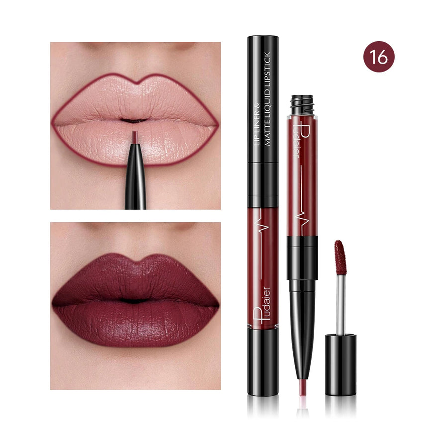 Waterproof Long Lasting Lip Liner Pencil, High Pigment Smooth Matte Lip Liner, Sweatproof Non-Fading Lip Contour Makeup
