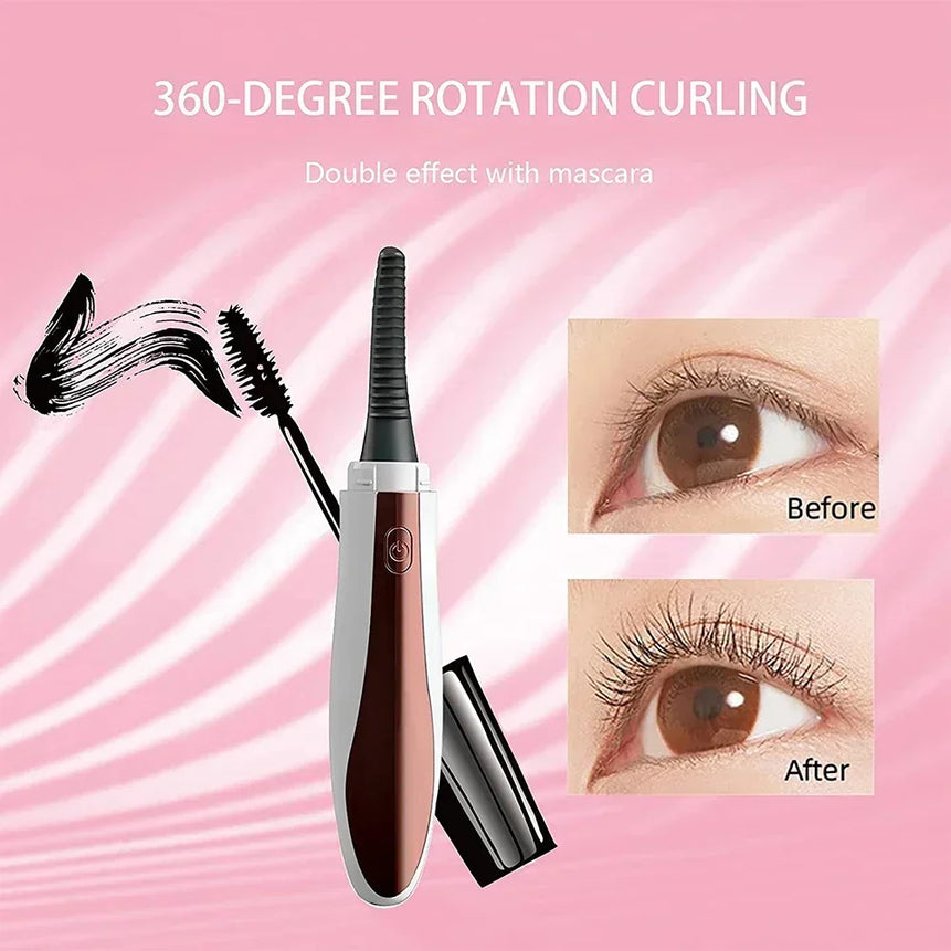 Electric Eyelash Curler Intelligent Temperature Control Digital Display with Comb Brush Head Electric Eyelash Curler Lash Comb