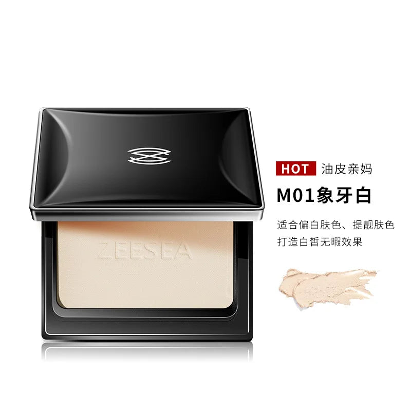 ZEESEA Compact Foundation Powder Natural Light Coverage Matte Soft Waterproof Oil Control Powder