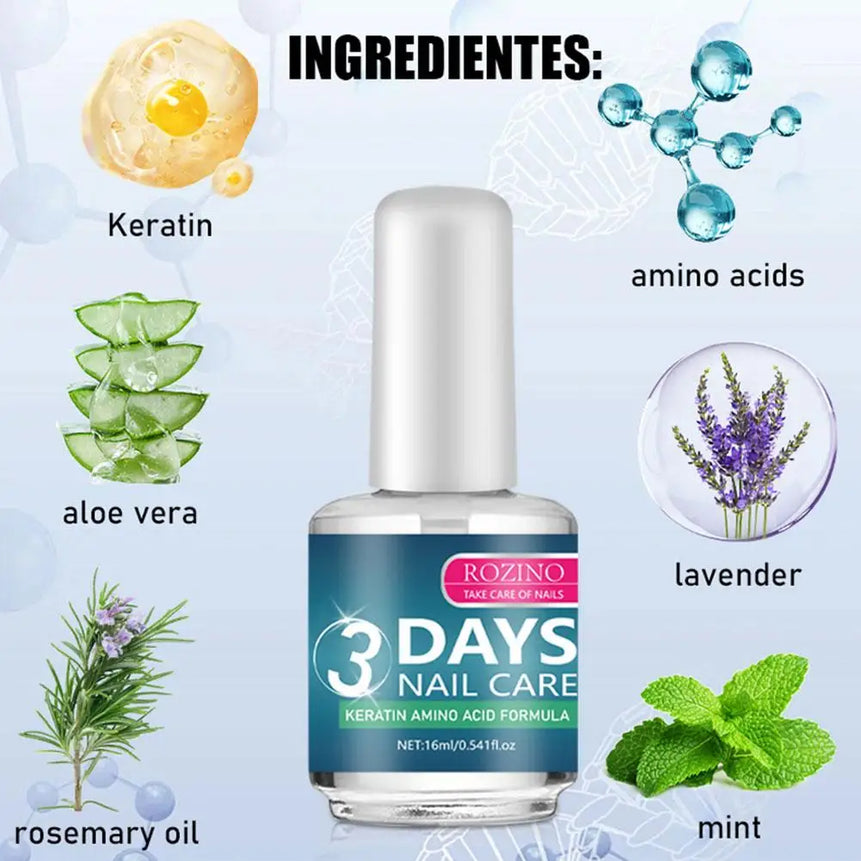 ROZINO 3 Days Nail Care Serum Repair Nail Fungus Paronychia Relieve Cracked Damaged Toenails Strengthener Nail Care Serum 1PCS