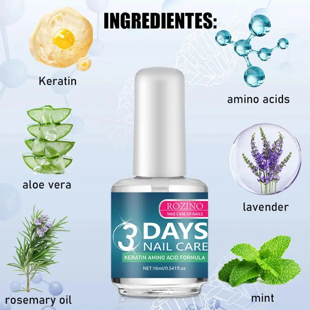 ROZINO 3 Days Nail Care Serum Repair Nail Fungus Paronychia Relieve Cracked Damaged Toenails Strengthener Nail Care Serum 1PCS