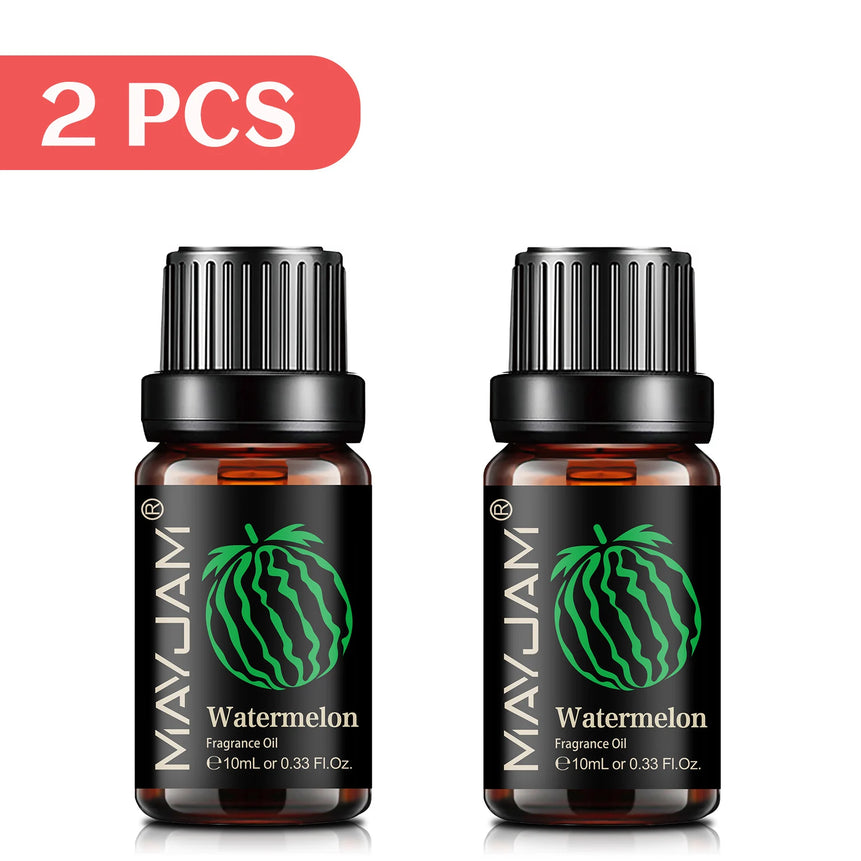 MAYJAM Fruit Essential Oil 10ml Cherry Banana Papaya Grape Litchi Guava Kiwifruit Pear Fig Fragrance Oil for Diffuser Candle