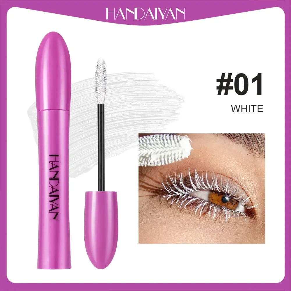 10 Color Waterproof Volumizing Mascara Smudge-Proof Curling Long-Lasting Sapphire Blue Pink Mascara for Bold Eye Look Cosmetics