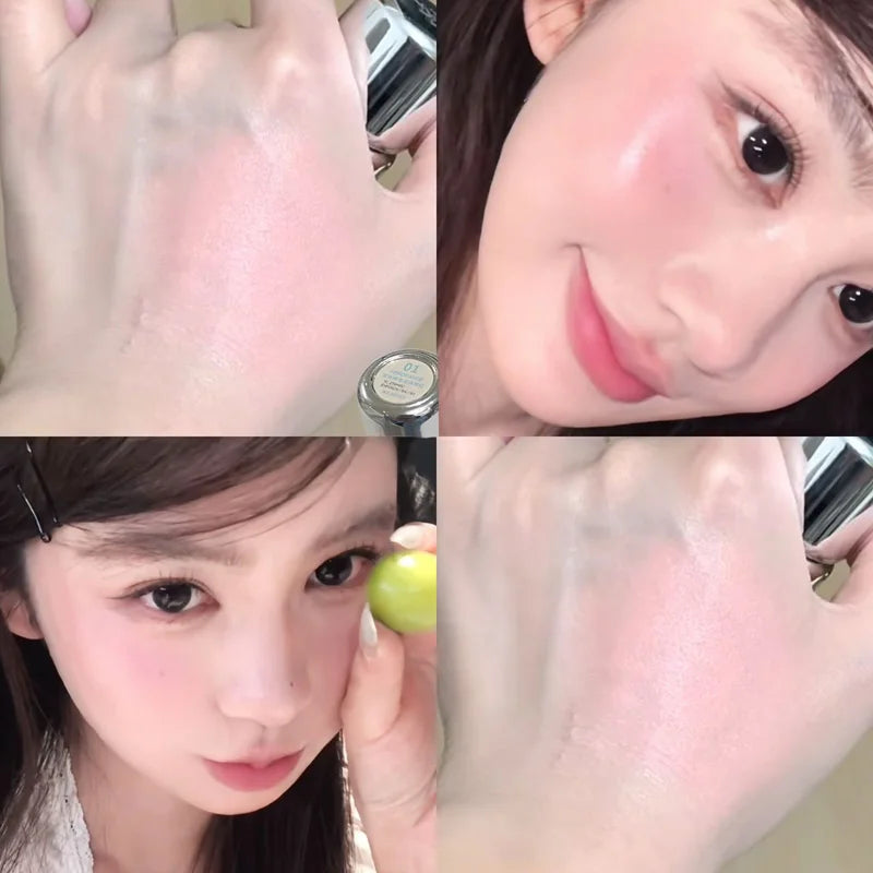 Korean Liquid Powder Blusher Natural Enhancement Color Low Saturation Matte Multi-purpose Powder Blusher Liquid Water Gloss