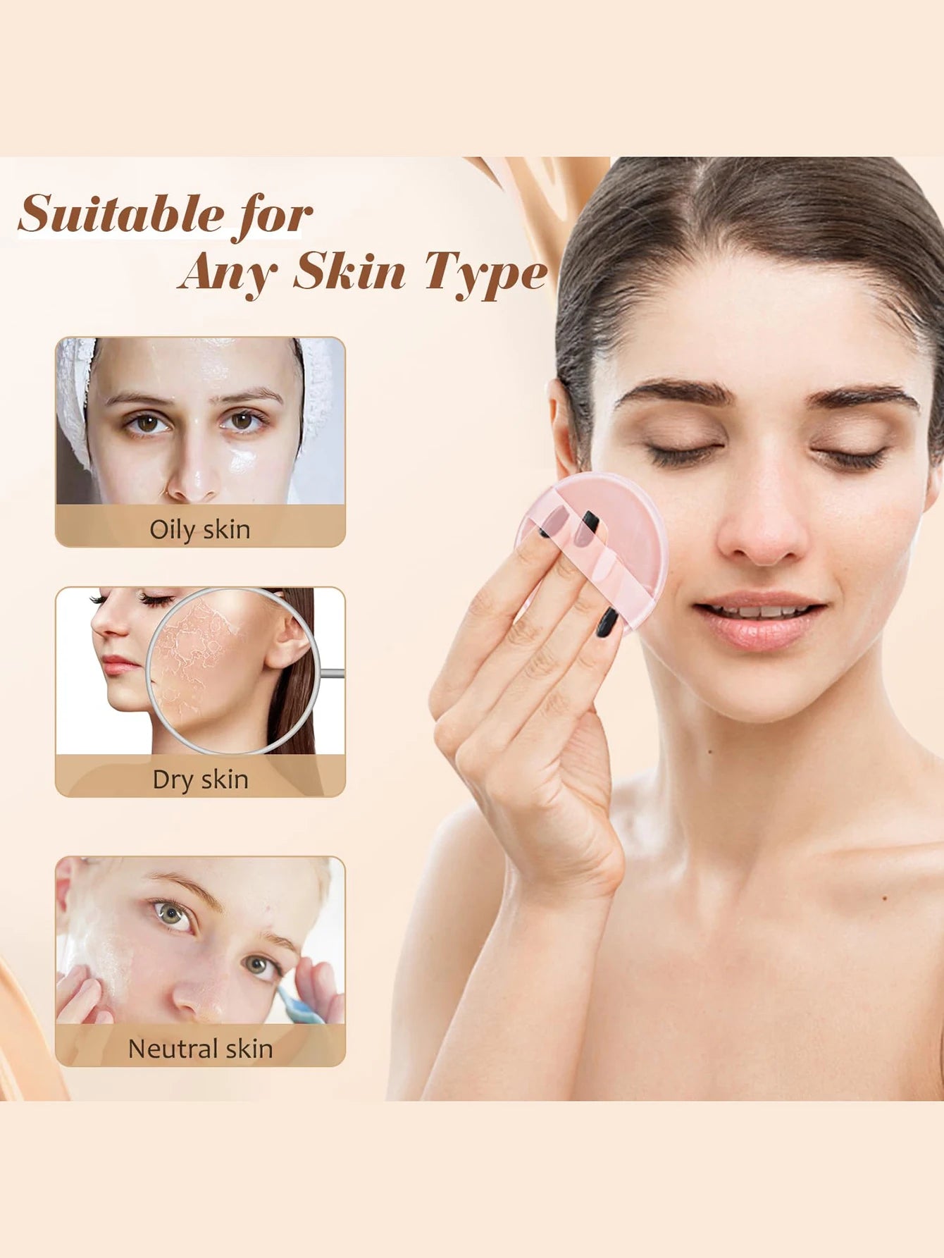 1Pcs Jelly Soft Silicone Gel Powder Puff Sponge for Cosmetic Face Foundation Bb Cream No Powder Eating Powder Makeup Tool