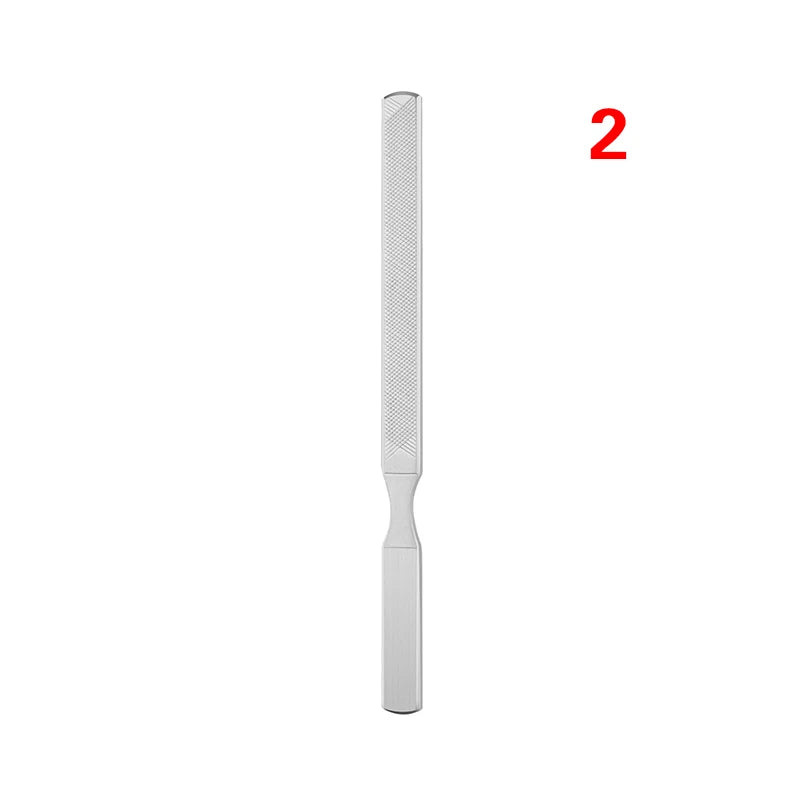 Professional Nail File Stainless Steel Double Side Nail File Buffer File Fingernails Toenails Manicure Files For Salon And Home