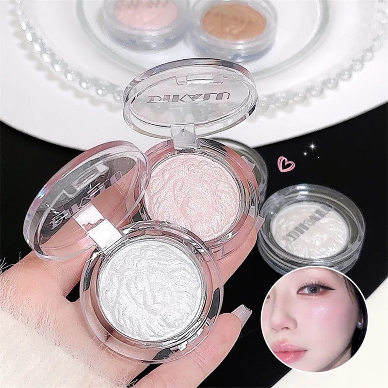 3 Color Face Highlighter Palette Llluminator Palette Natural Waterproof Glitter Shimmer Powder Highlight Makeup High Gloss Cream