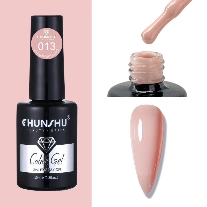 CHUNSHU 10ml Gel Nail Polish Soak Off Semi-Permanent Varnish Professional Salon UV LED Nails Art Gel No Smell All Seasons Colors