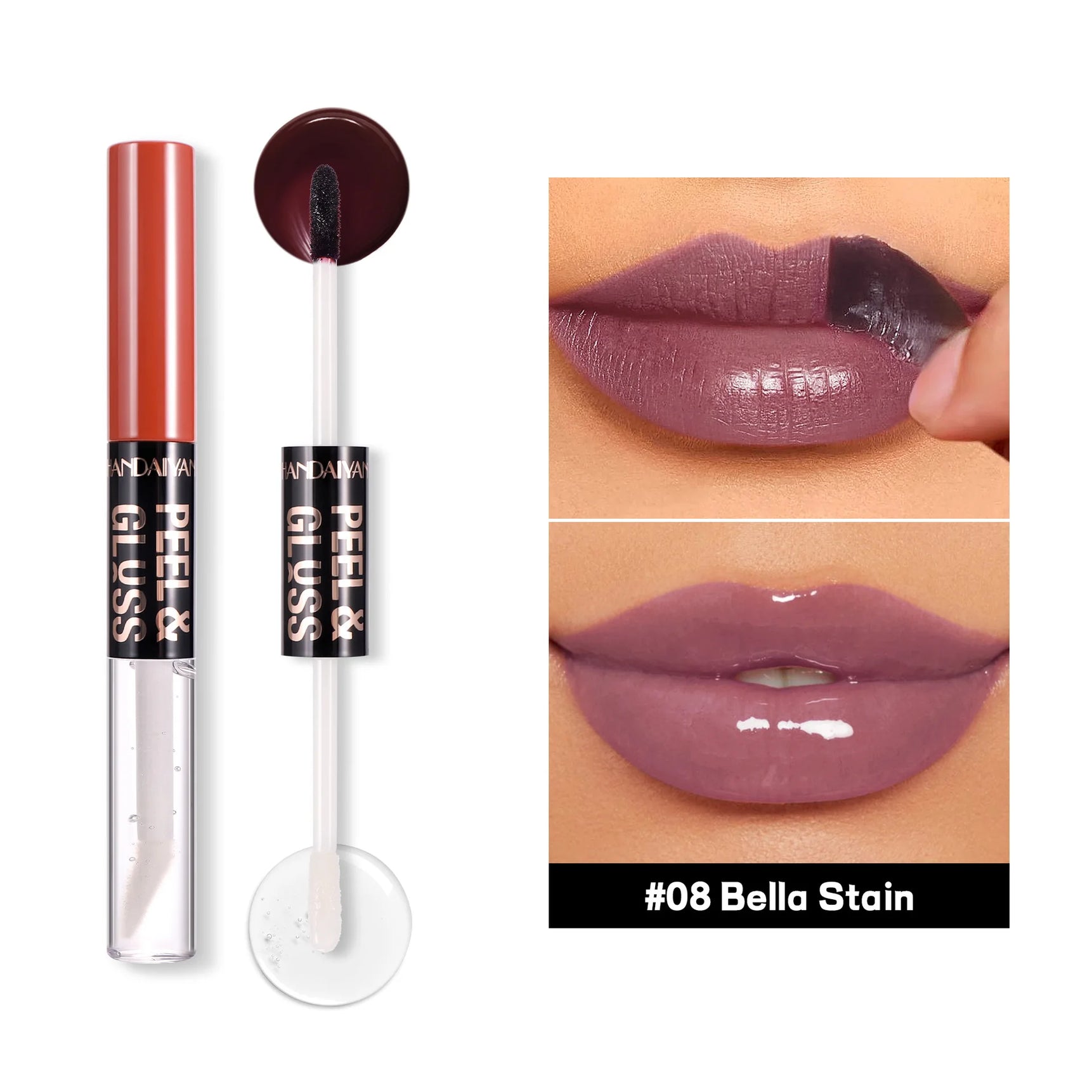 HANDAIYAN Matte Peel-Off Lip Stain Waterproof Transfer-Proof & Moisturizing 2-in-1 | Long-Lasting Lip Gloss & Lipstick