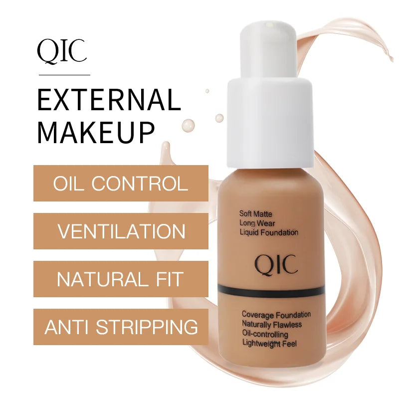 30ml Liquid Foundation | Concealer, Naturally Flawless, Matte, Oil-Control, Waterproof, Long-Lasting Makeup