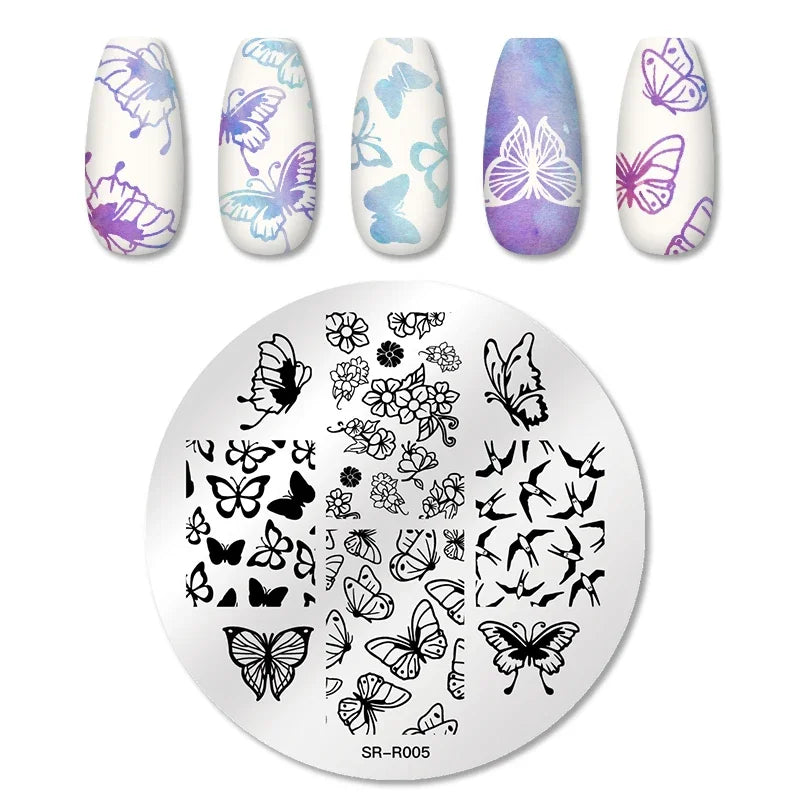 1PC Flower Leaves Line Geometric Stamping Plates Abstract Lady Face Nail Stamp Templates Printing Stencil Nail Art Decoration