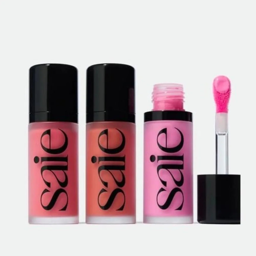 Saie Liquid Blush Highlighter Contouring Illuminating Shimmer Powder Quick-drying Non-sticky Natural Facial Makeup Soft Texture