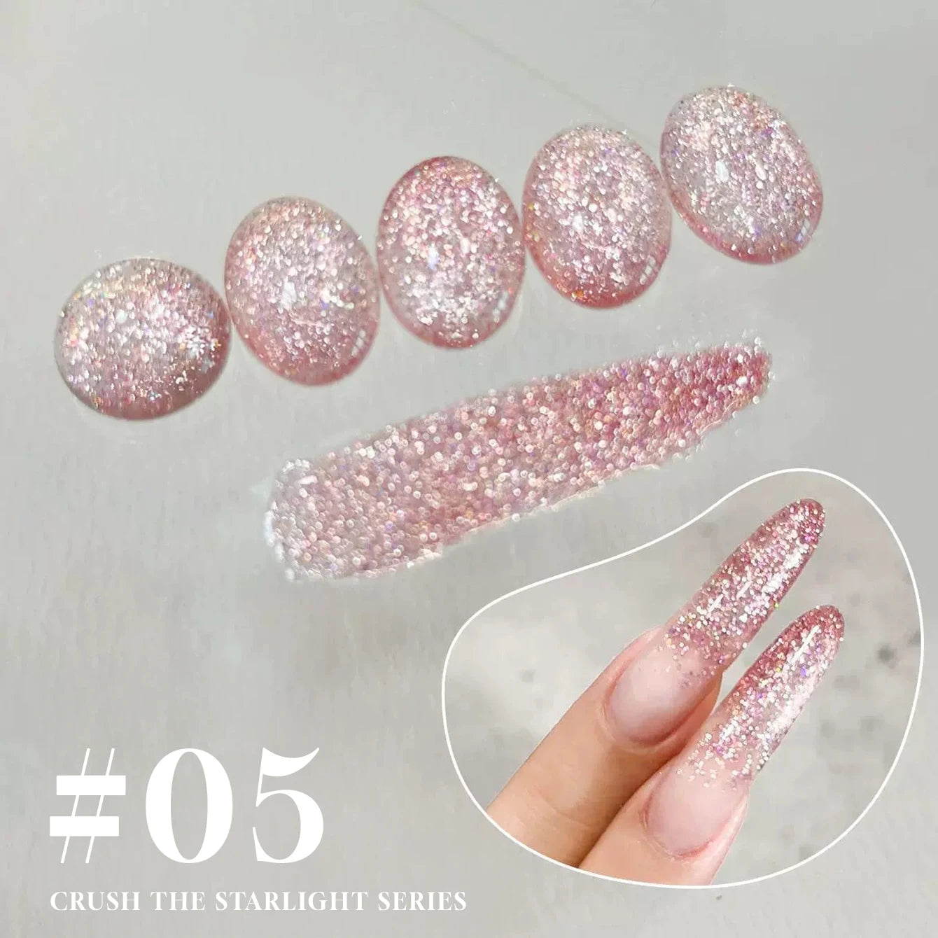 MIANEL1-12pcs 12ML Pink Blue White Green Series With Explosive Glitter Gel Nail Polish, Popular Yun Brocade Diamond Gel Polish