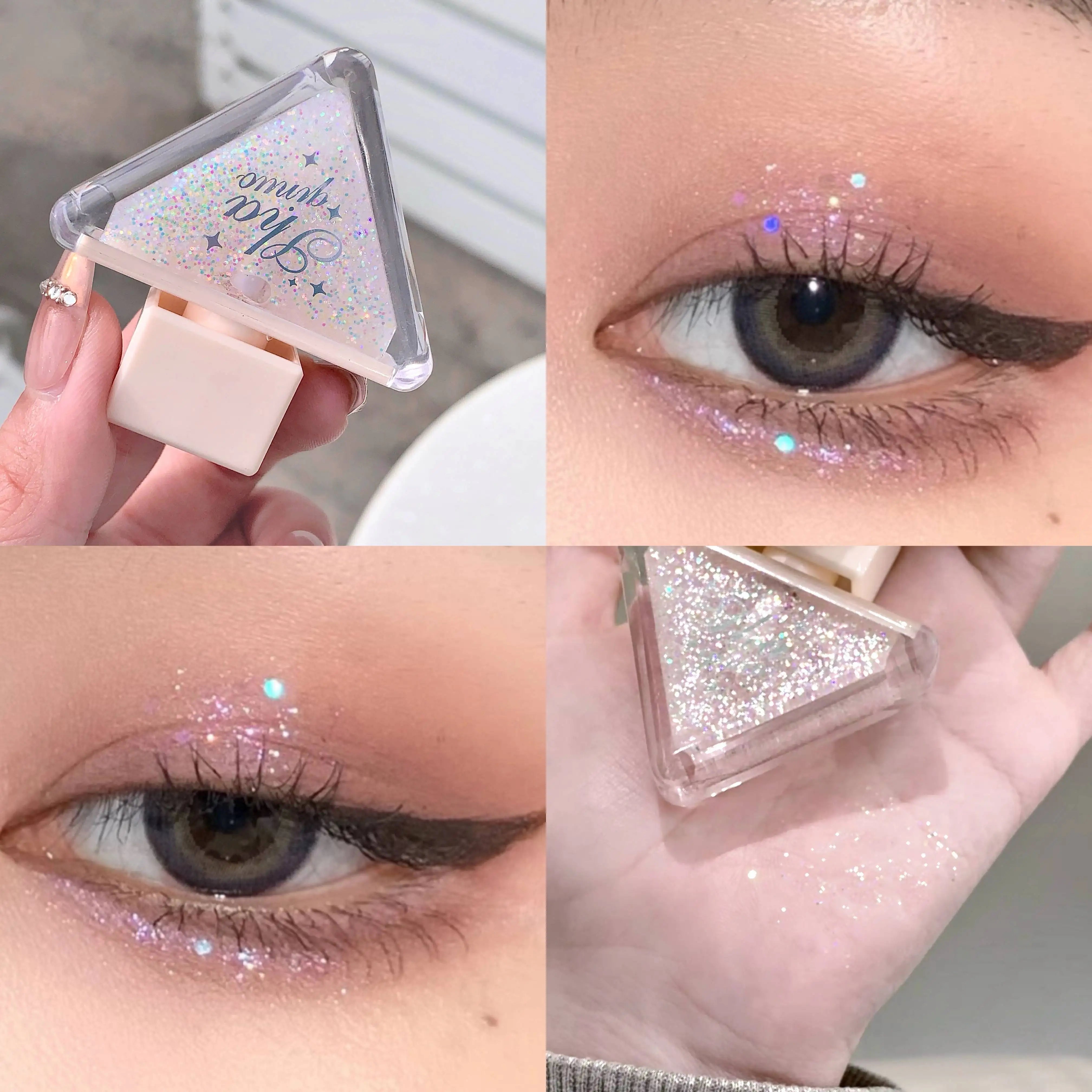 SHAQINUO Glazed Eyeshadow Liquid Pearlescent Glitter Brightens Highlight Silkworm Liquid Eyeshadow
