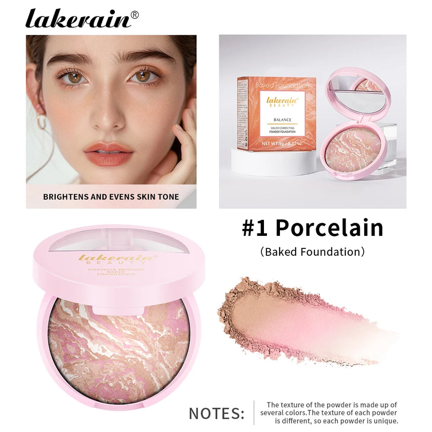 Matte Face Foundation Bronzer Pressed Powder Compact Long Lasting Oil Control Translucent Loose Setting Powder For Face Makeup