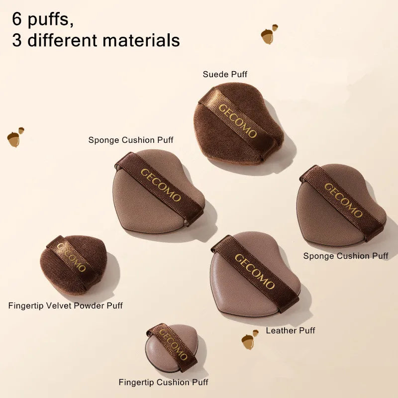6PCS Makeup Beauty Sponge Foundation Loose Powder Blusher Blending Puffs Smooth Dry Wet Use Cosmetic Applicator Tool Wholesale