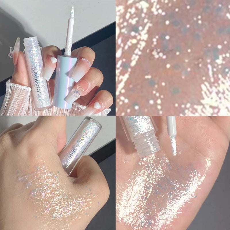 Eye shadow liquid pearlescent fine shiny film high gloss sleeping silkworm brightening liquid eye shadow