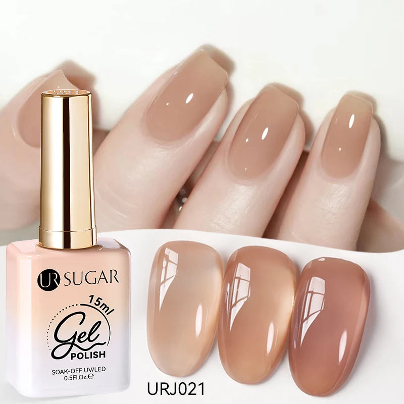 UR SUGAR 15ml No Wipe Top Base Gel Nail Gel Polish Matte Top Coat Enhancer Varnish Semi Permanent Soak Off UV LED Nail Art