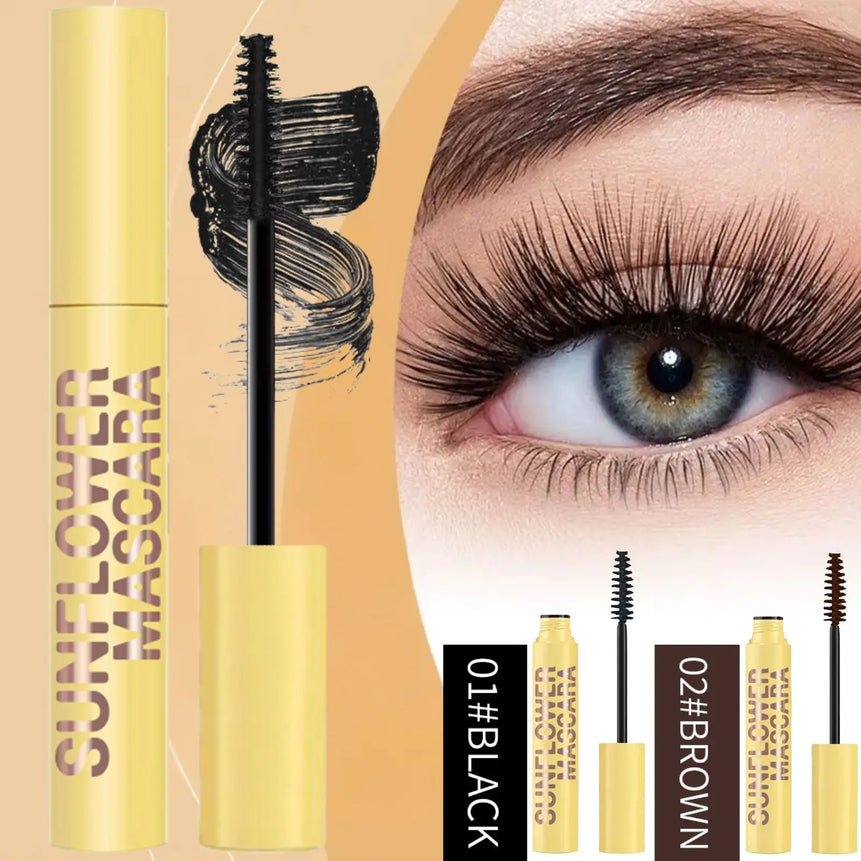 Thick & Voluminous Fiber Lash Mascara - Waterproof & Long-Lasting, Fast Drying, Curling & Lengthening Eyelashes Extension Makeup