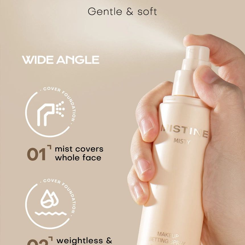 Mistine Makeup Setting Mist for Long Lasting Makeup effect Oil Control & Nourishing Matte Setting Spray 100ml 1 Pack