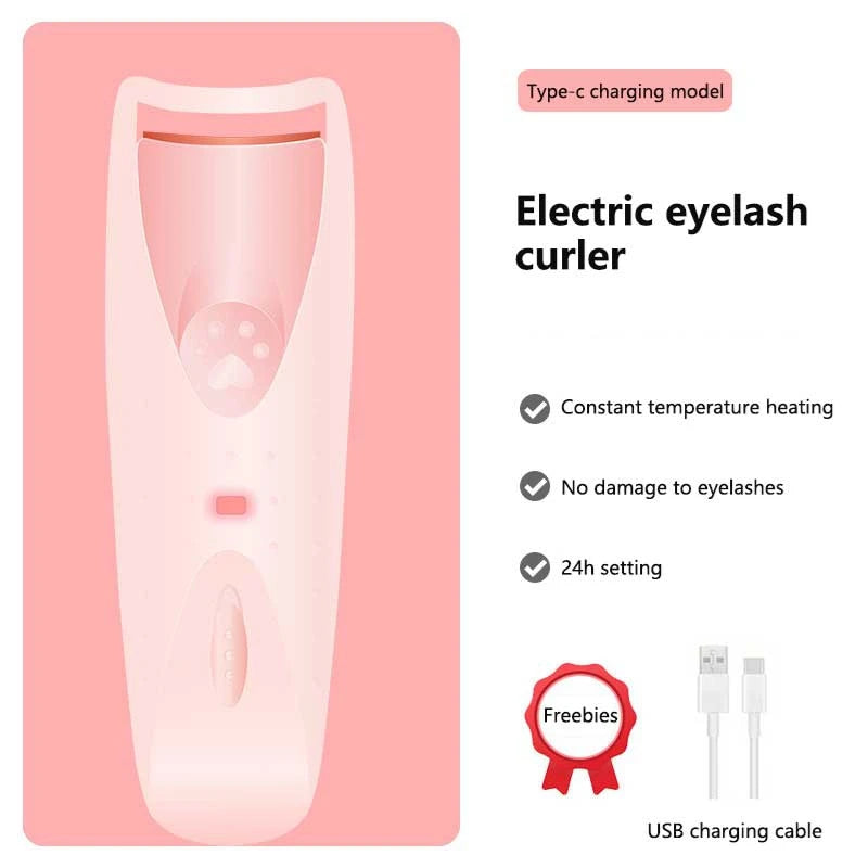 Electric Eyelash Curler Portable 5D Heating Curling Electric Eyelash Curler Safe & Waterproof Long-lasting Styling Makeup Tool