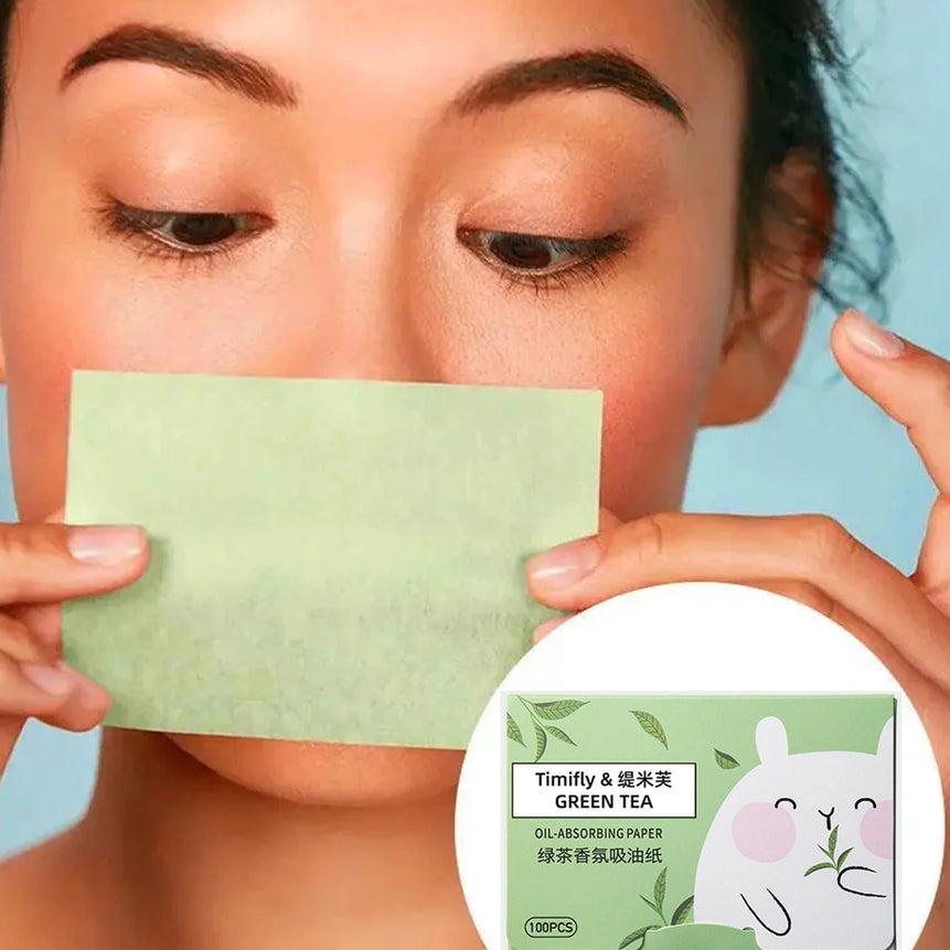 100Pcs/box Face Cleanser Oil Control Oil Absorbing Paper For Facial Oil Absorbing Soft Paper Fragrance Portable Box Makeup Tools