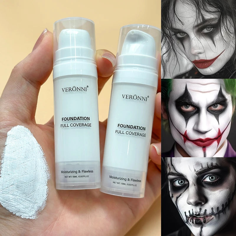 Pure White Foundation Cream Set | Mixable Foundation Adjuster for Face, Concealer & Carnival Makeup