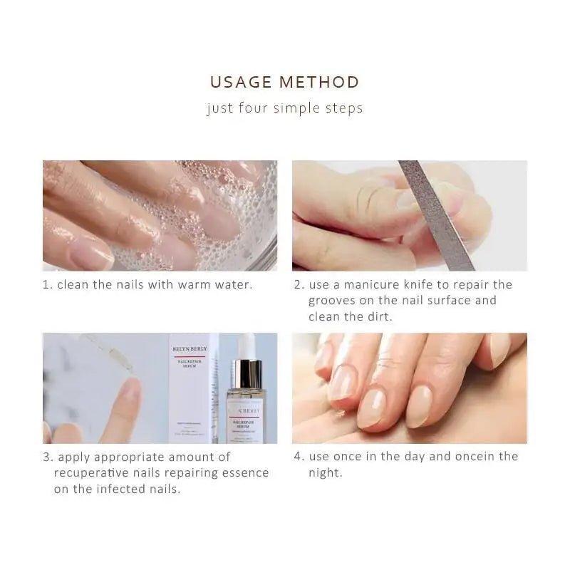 BELYN BERLY Nail Care Serum 3PCS for Nourishing Cracked Discolored Nails Repair Essence Nail Treatment Liquid