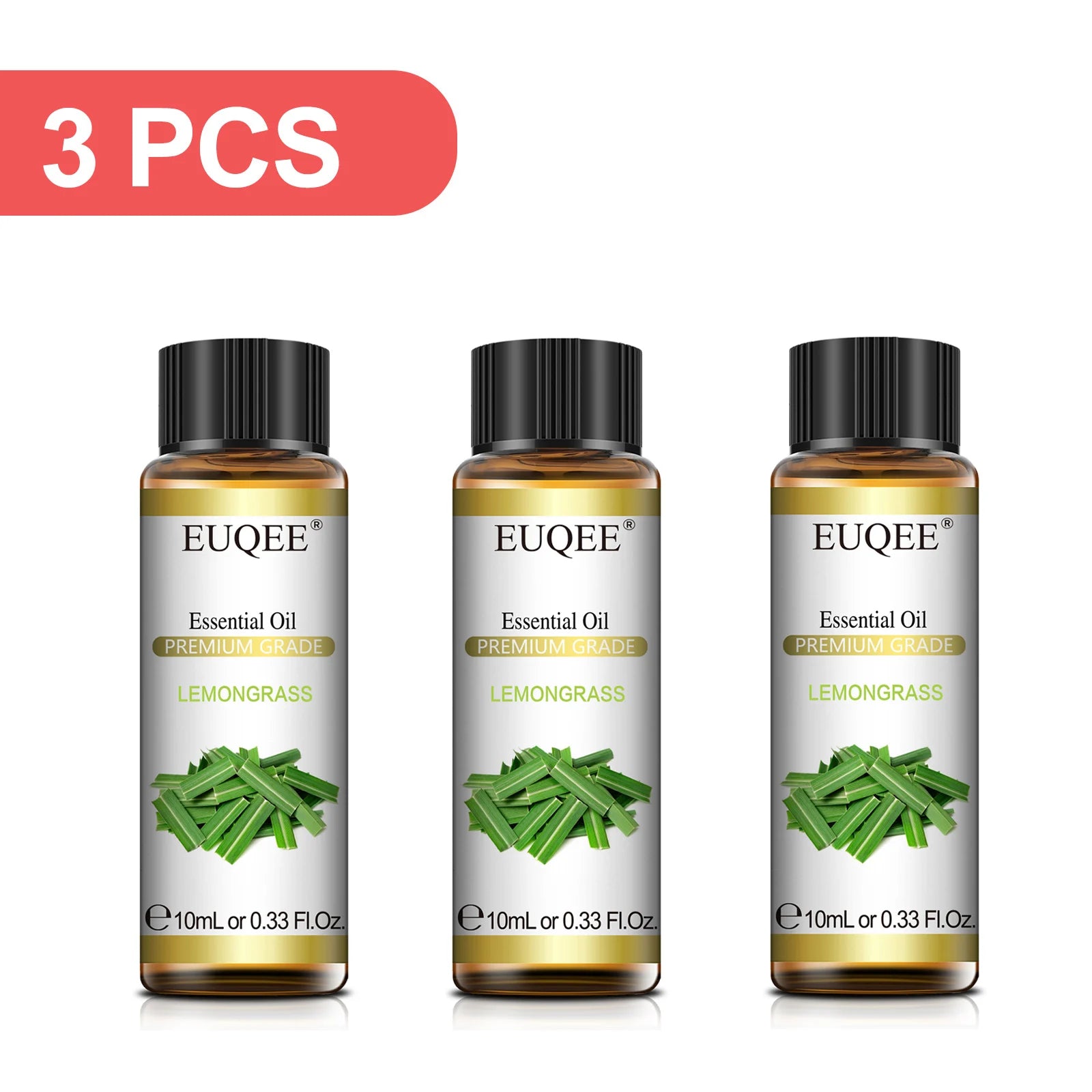 EUQEE 3PCS 10ml Pure Plant Essential Aromatherapy Oils Sandalwood Cedarwood Citronella Cinnamon Aroma for Humidifiers Diffusers